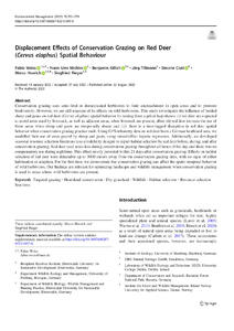Displacement Effects of Conservation Grazing on Red Deer (Cervus elaphus) Spatial Behaviour
