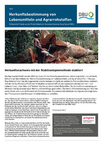 Herkunftsbestimmung von Lebensmitteln und Agrarrohstoffen