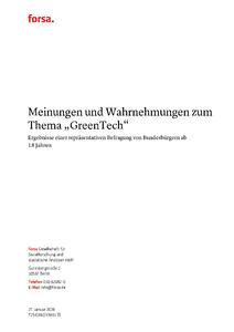 Meinungen und Wahrnehmungen zum Thema „GreenTech“