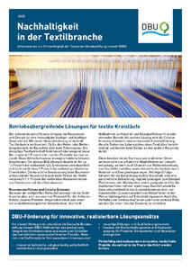 Nachhaltigkeit in der Textilbranche