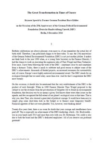 The Great Transformation in Times of Unease