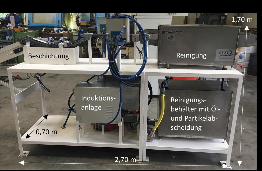 Neuer Beschichtungsstand mit Reinigungs- und Erwärmungseinheit © Deutsche Bundesstiftung Umwelt