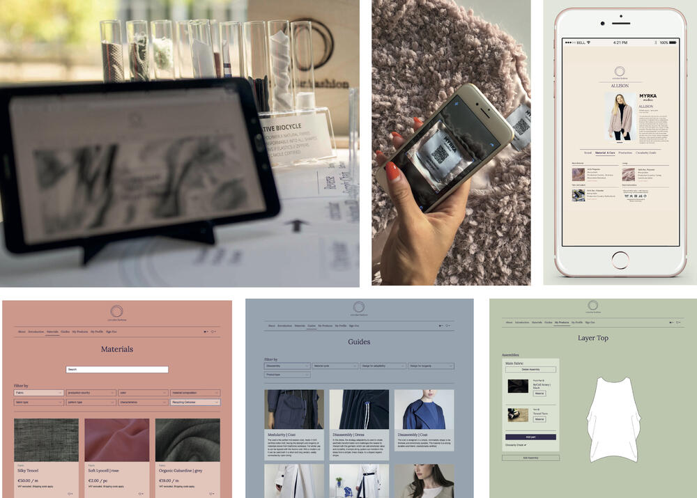 Beispiele des circular.fashion-Software-Tools © circular.fashion UG (haftungsbeschränkt)