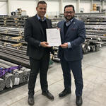 Econsteel-Geschäftsführer Ralf Schaaf  und DBU-Generalsekretär Alexander Bond © econsteel