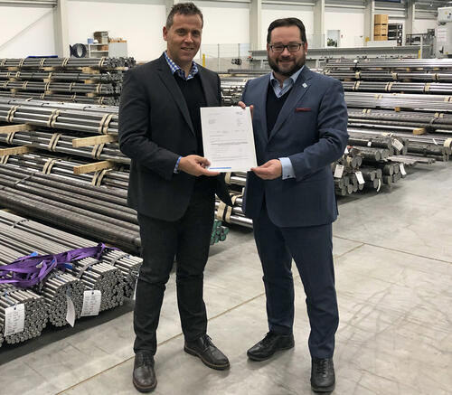 Econsteel-Geschäftsführer Ralf Schaaf  und DBU-Generalsekretär Alexander Bond © econsteel