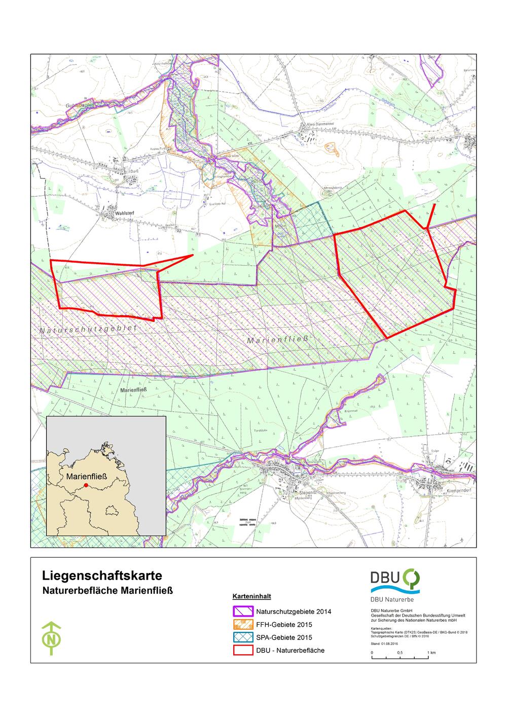 Karte Marienfließ © DBU Naturerbe