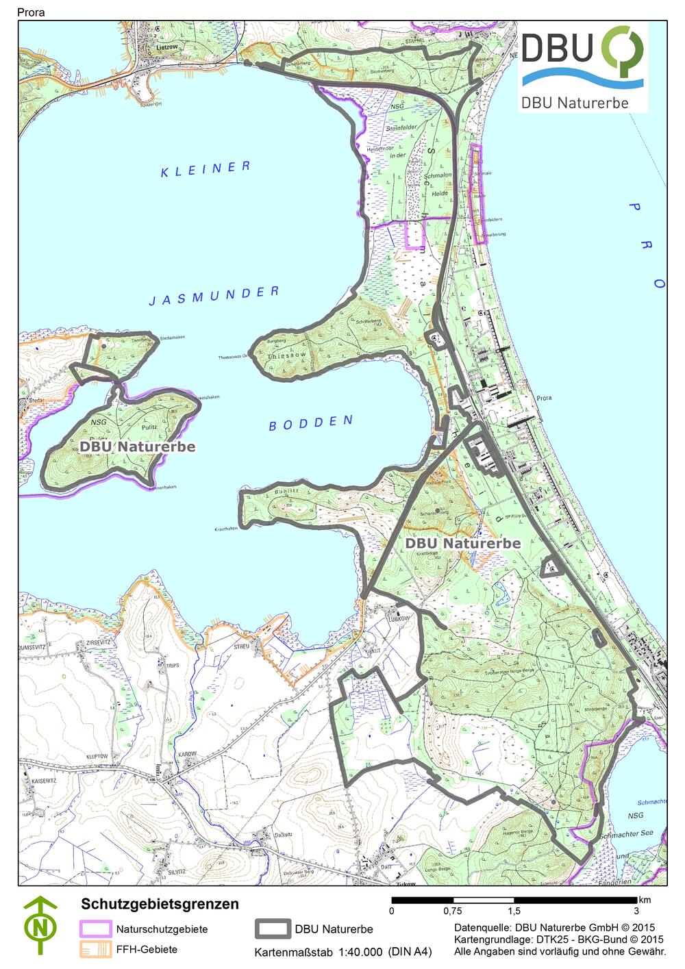 Karte DBU-Naturerbefläche Prora 