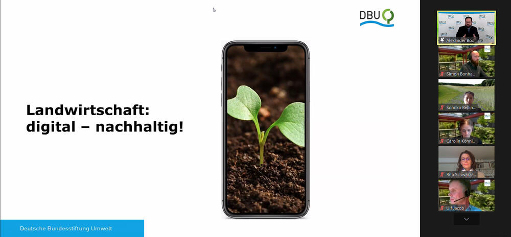 Screenshot #Online Salon Landwirtschaft © Deutsche Bundesstiftung Umwelt