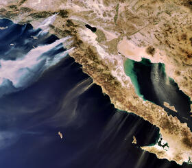 ESA-Satellitenbild Kalifornien, Envisat &copy; ESA