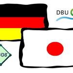 Flaggen Deutschland / Japan - Logos ECOS / DBU 