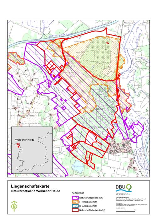 Umrisskarte Wersener Heide © Deutsche Bundesstiftung Umwelt