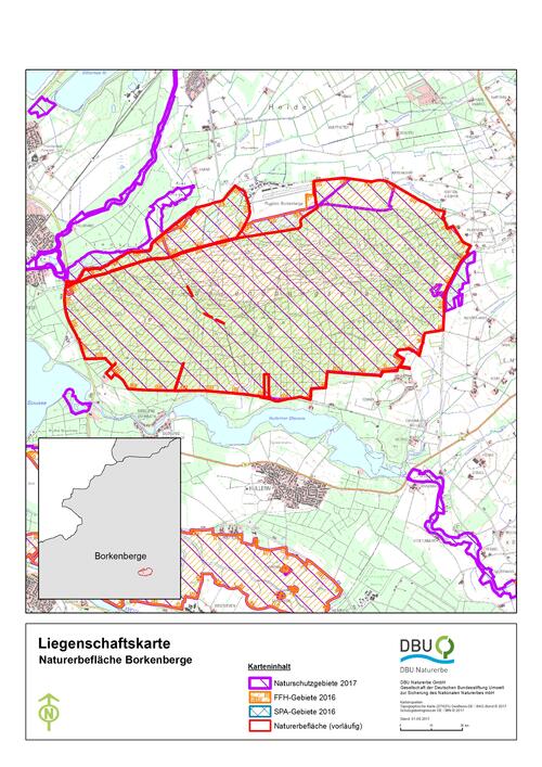 Umrisskarte Borkenberge © Deutsche Bundesstiftung Umwelt