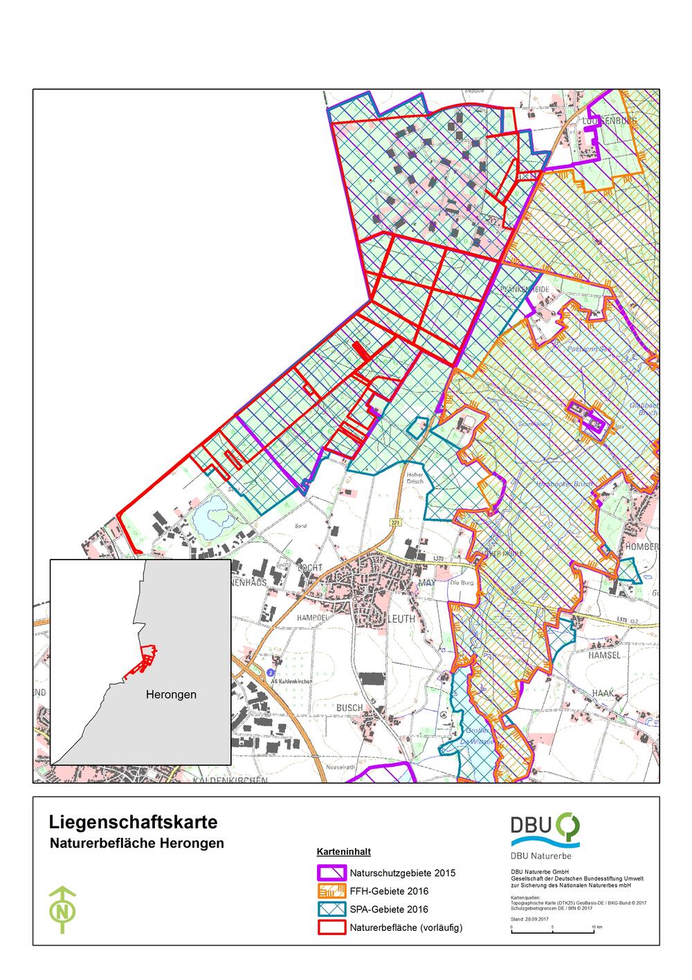 Umrisskarte Herongen © Deutsche Bundesstiftung Umwelt