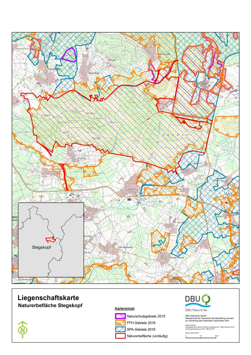 Umrisskarte Stegskopf © Deutsche Bundesstiftung Umwelt