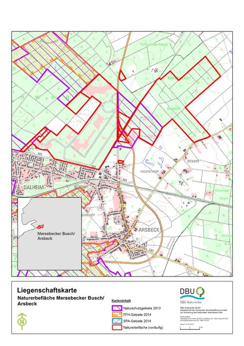 Umrisskarte Arsbeck © Deutsche Bundesstiftung Umwelt