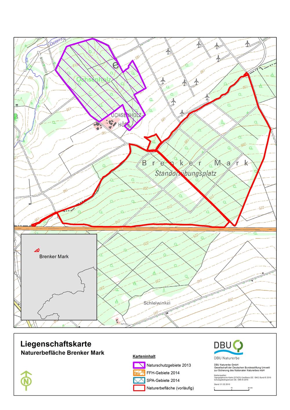 Umrisskarte Brenker Mark © Deutsche Bundesstiftung Umwelt
