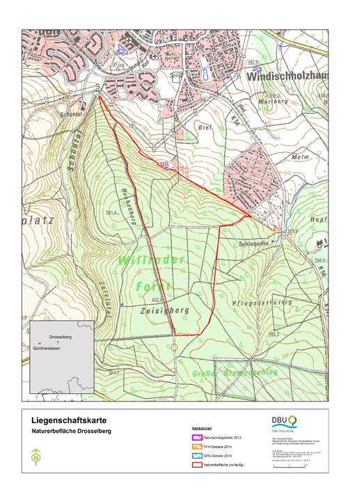 Umrisskarte Drosselberg © Deutsche Bundesstiftung Umwelt
