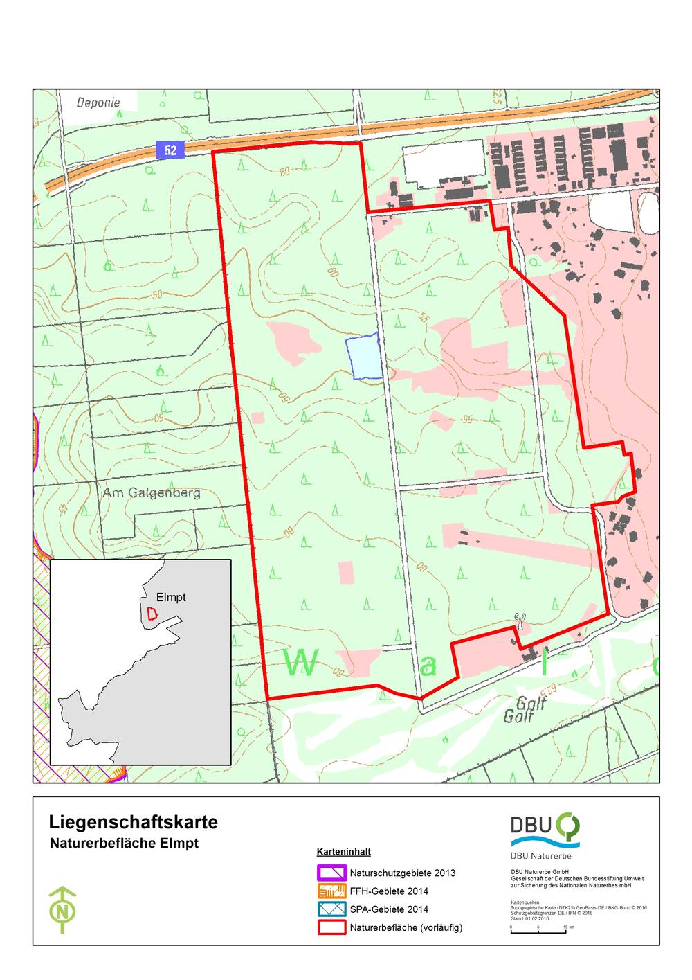 Umrisskarte Elmpt © Deutsche Bundesstiftung Umwelt