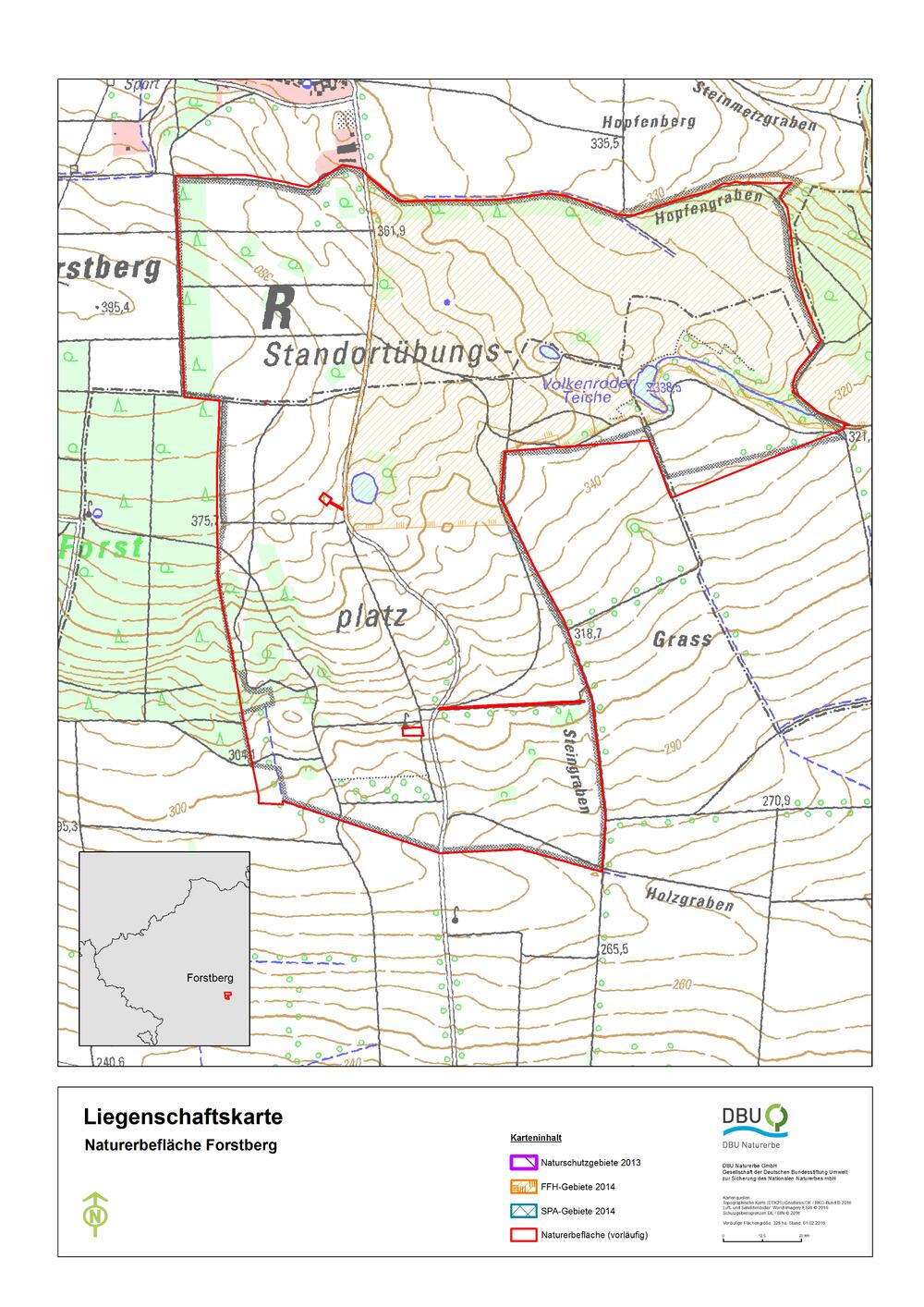 Umrisskarte Forstberg © Deutsche Bundesstiftung Umwelt