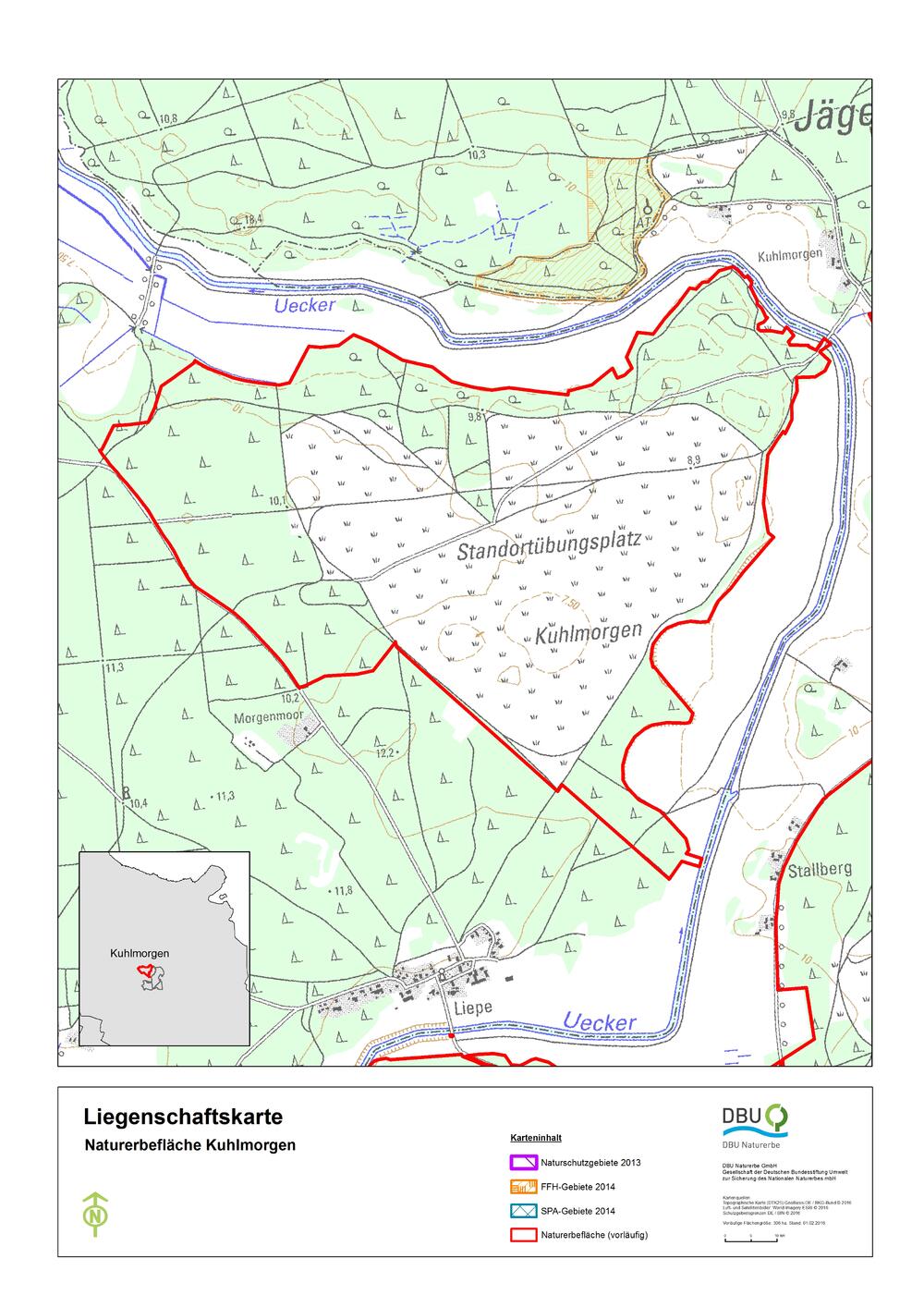 Umrisskarte Kuhlmorgen © Deutsche Bundesstiftung Umwelt