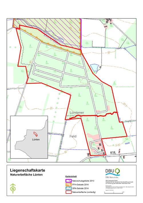 Umrisskarte Lünten © Deutsche Bundesstiftung Umwelt