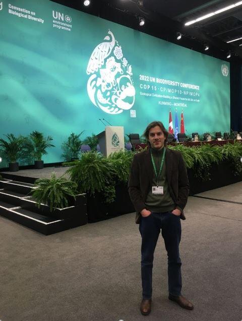 Frederick Qasem auf der CBD COP 15 in Montréal  © Frederick Qasem