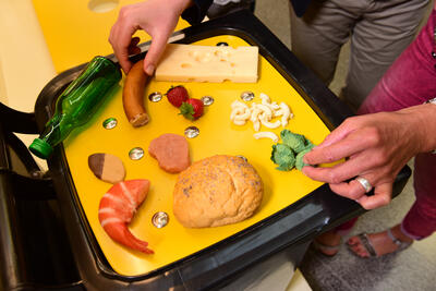 Lebensmittel, die weggeworfen werden. 