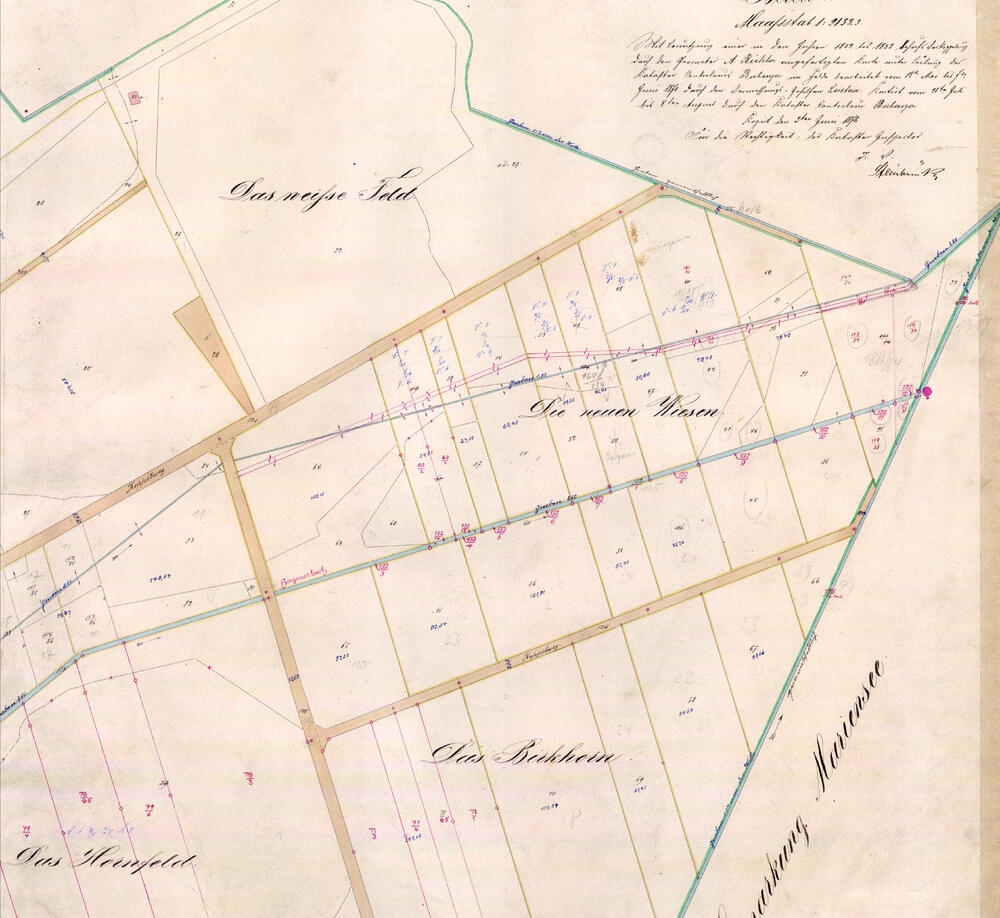 Testscan einer Karte des Niedersächsischen Landesarchivs  