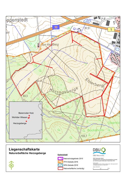 Umrisskarte Herzogsberge © Deutsche Bundesstiftung Umwelt