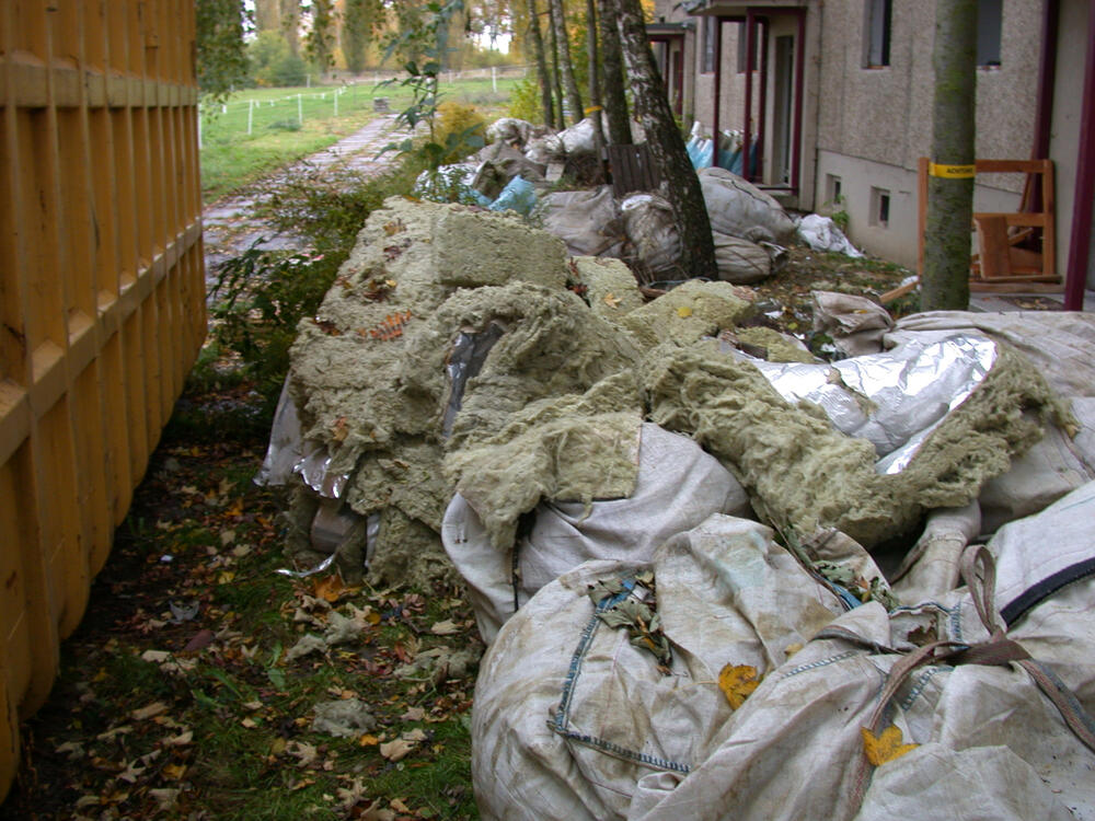 Mineralwoll-Abfälle 