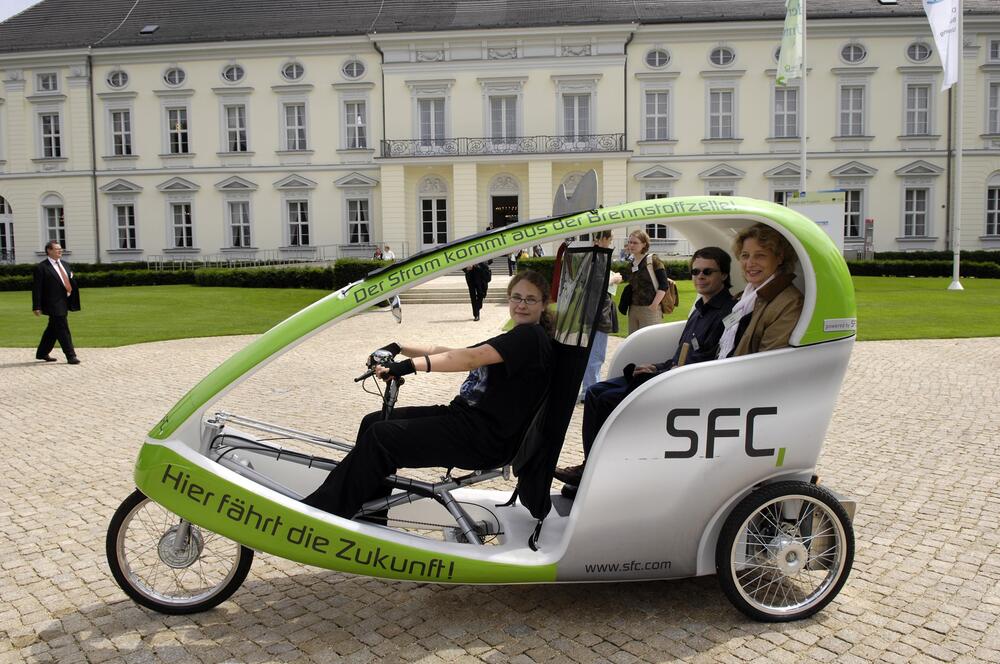 Velotaxi Brennstoffzelle auf der Woche der Umwelt 