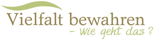 Vielfalt bewahren Schriftzug 