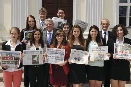Umwelt baut Brücken beim Bundespräsident 4. Juni 2013 © Peter Himsel