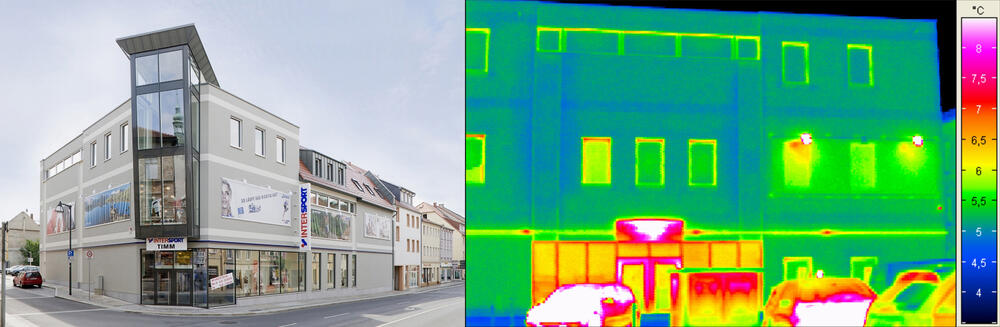 Thermografieaufnahme der Ostseite 