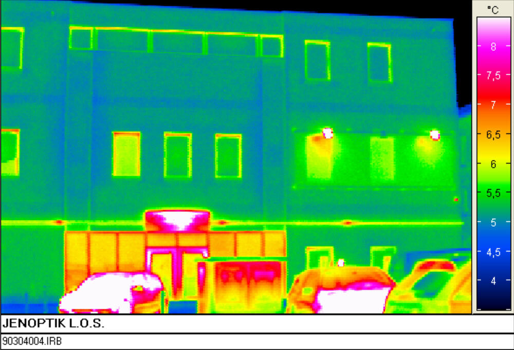 Thermografieaufnahme der Ostseite 