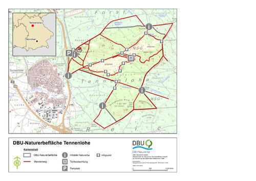 Karte Tennenlohe © DBU Naturerbe