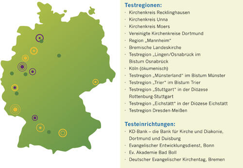 Testregionen und Testeinrichtungen in Deutschland 