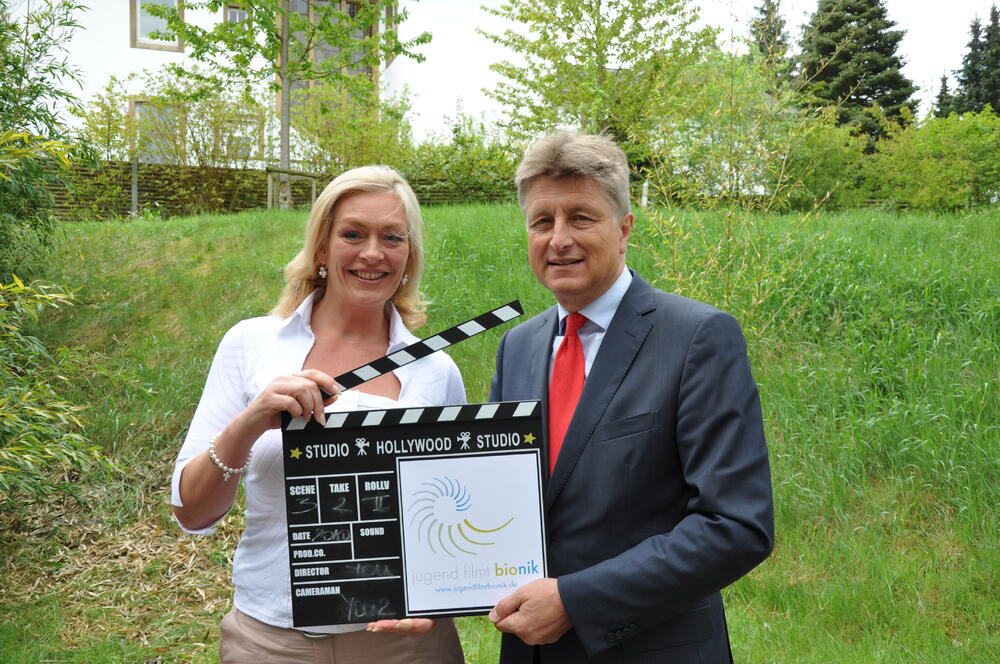 Silke Kraus mit Dr. Ing. e.h. Brickwedde 