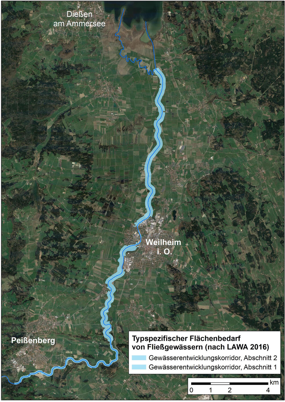 Die Bund/Länder-Arbeitsgemeinschaft Wasser entwarf ebenfalls ein Konzept zur Bestimmung des typspezifischen Flächenbedarfs von Fließgewässern © Deutsche Bundesstiftung Umwelt