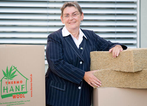 Hock-Heyl mit Thermo-Hanf Wool © DBU/Daniel Karmann