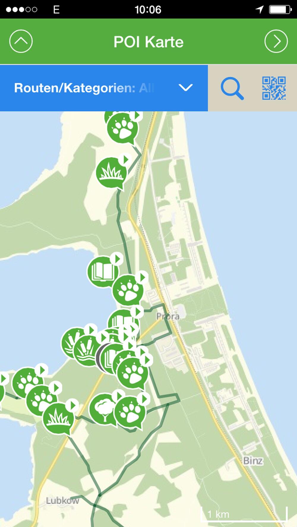 Sceenshot Naturerbe-App 