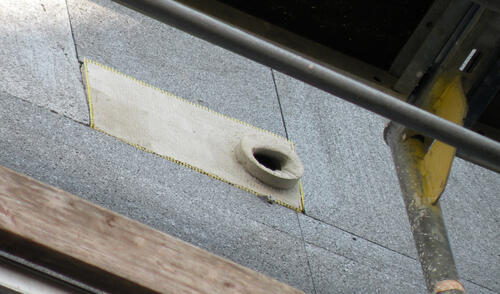 Niststein Einbaustein Mauersegler Sanierung Artenschutz &copy; J. Lübbert/BUND Region Hannover