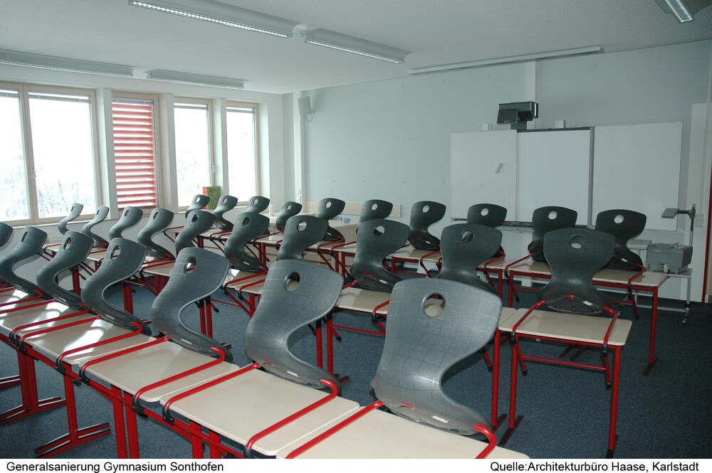 Tageslichtnutzung in den Klassenräumen © Architekturbüro Haase, Karlstadt