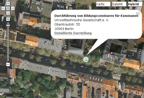 Datenbank der DBU - geografische Suche - Sehr nahe Ansicht 