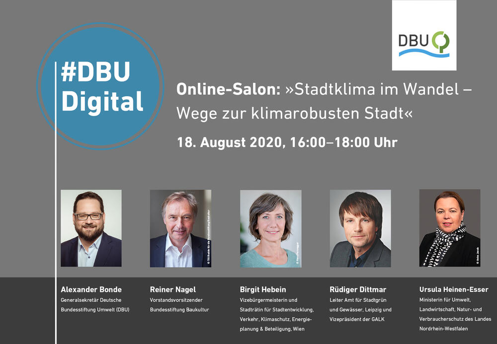 Referentinnen und Referenten des #DBUdigital Online-Salons © Deutsche Bundesstiftung Umwelt