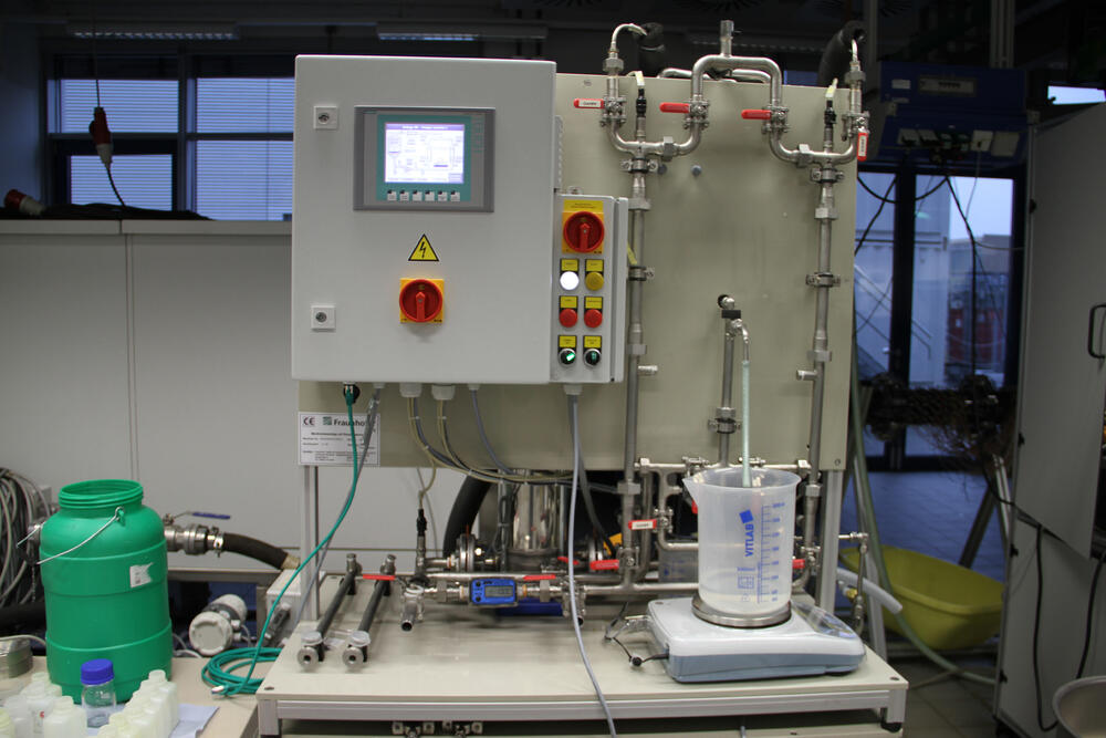 Blick auf die Test-Apparatur 