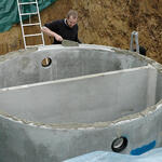 Einbau eine Kleinkläranlage 