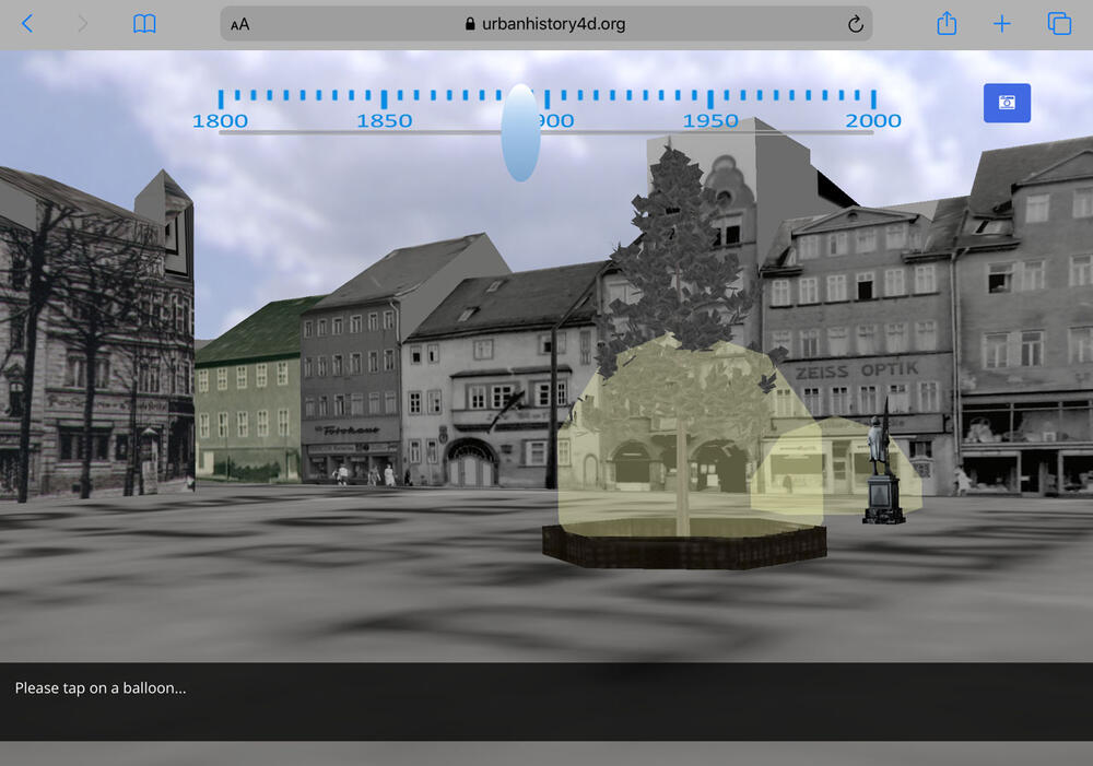 Kulturerbe4D Anwendung © Anwendung: Professur f. Digital Humanities, Fotografien: Stadtmuseum Jena