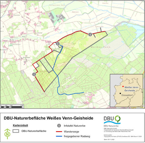 Karte DBU-Naturerbefläche Weißes Venn-Geisheide 