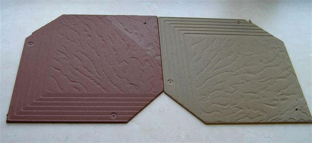 Coloured plastic tiles 